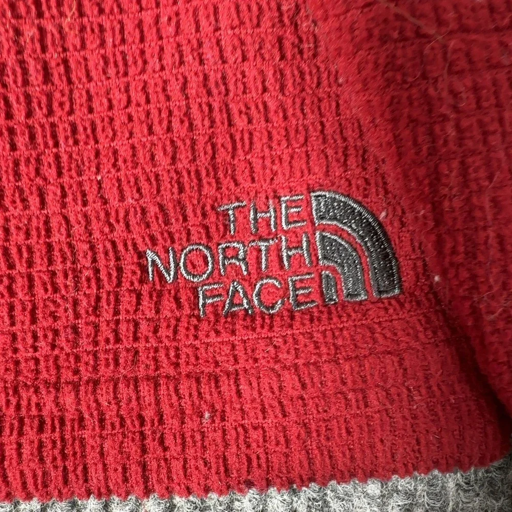 The North Face A5 Series Pullover Mens XXL Red Quarter Zip Waffle Knit Fleece‎